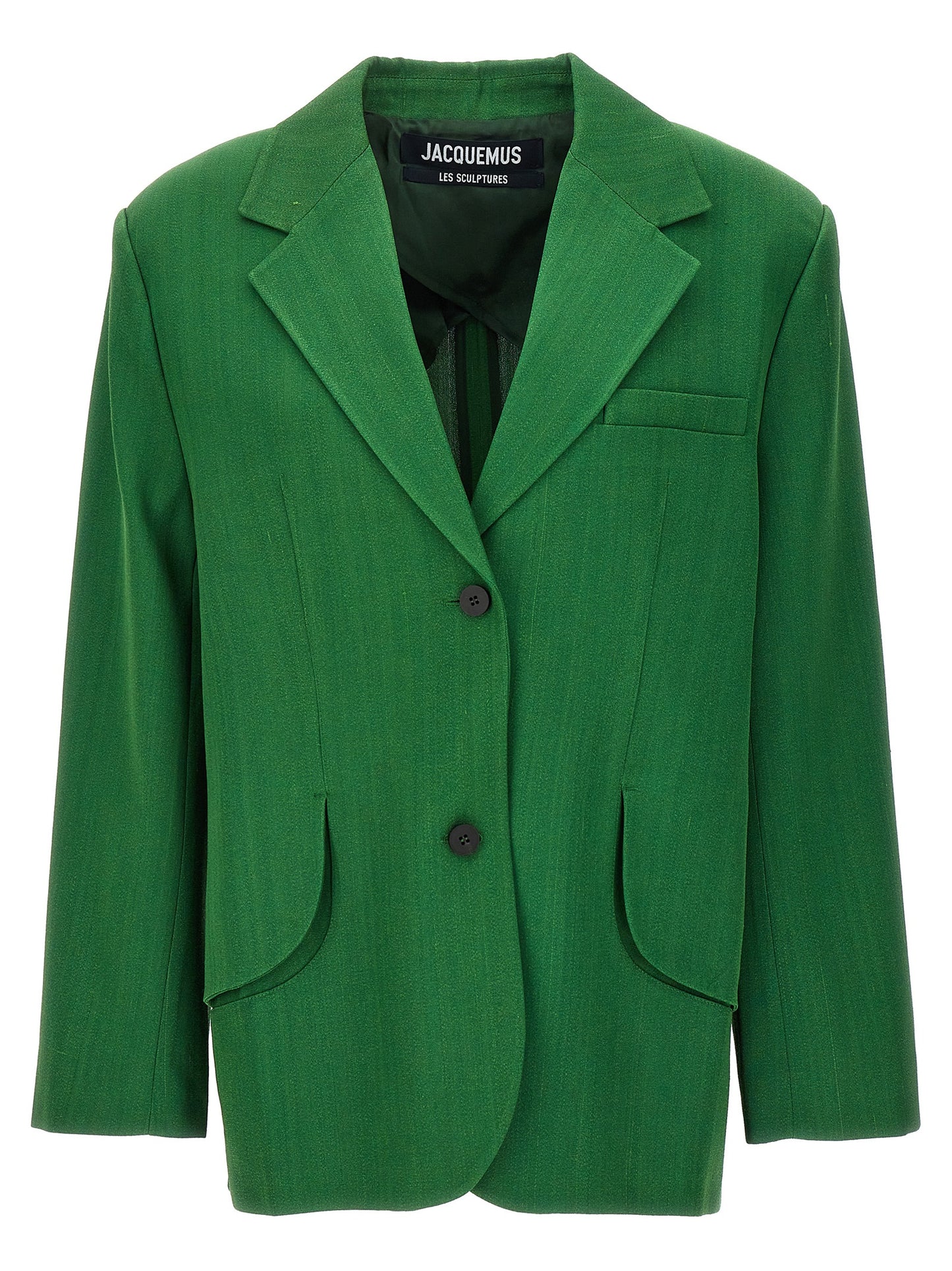 JACQUEMUS 'LA VESTE TITOLO' BLAZER 24E241JA0541547DARKGREEN