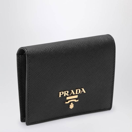 Prada Black Saffiano leather small wallet 1MV204QWAQ_PRADA-F0002