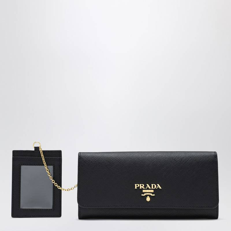 Prada Black/gold Saffiano wallet 1MH132QWAQ_PRADA-F0002