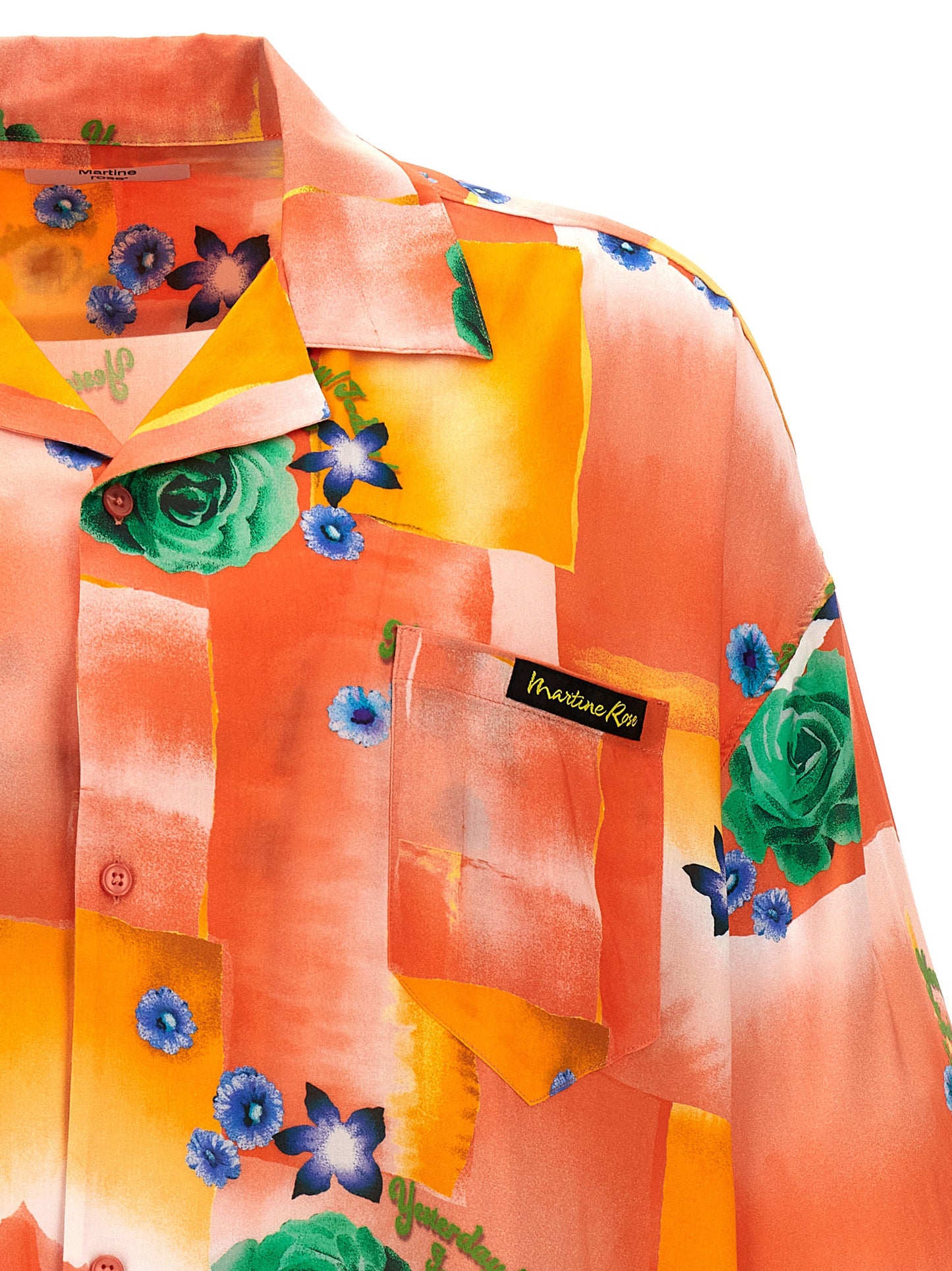 Martin ROSE 'TODAY FLORAL CORAL' SHIRT MRSS24439TOFLCO