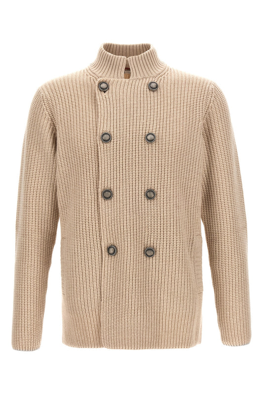 Brunello Cucinelli DOUBLE-BREASTED CARDIGAN M3655501CS396