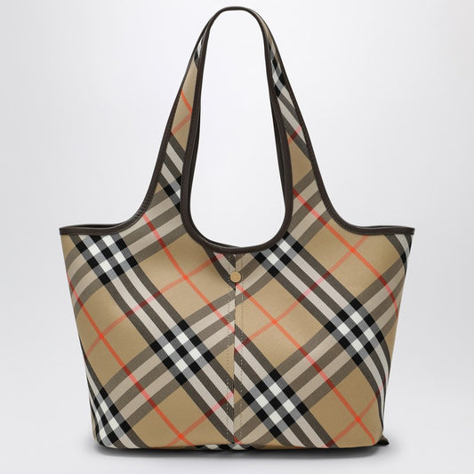 Burberry Beige Check pattern small tote bag 8094685159199P_BURBE-B9368