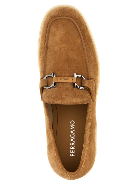 FERRAGAMO 'COSIMO' LOAFERS 774177LIGHTCAMEL