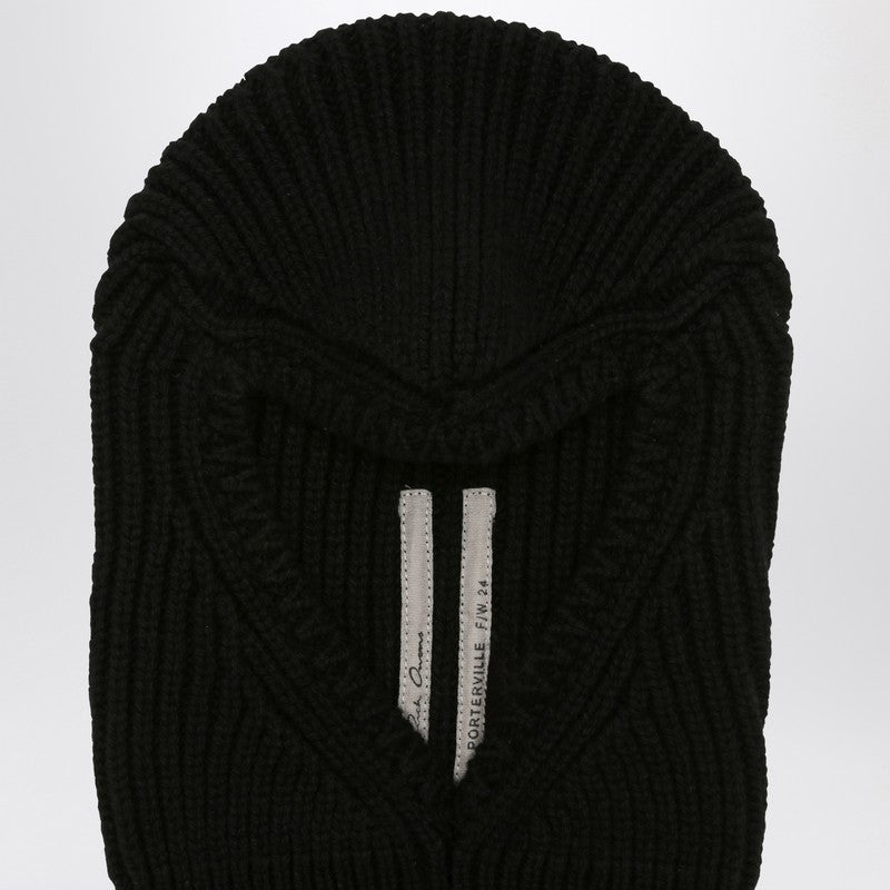 Rick Owens Porterville Skull cashmere black balaclava RR02D6490WSBRP_RICKO-09