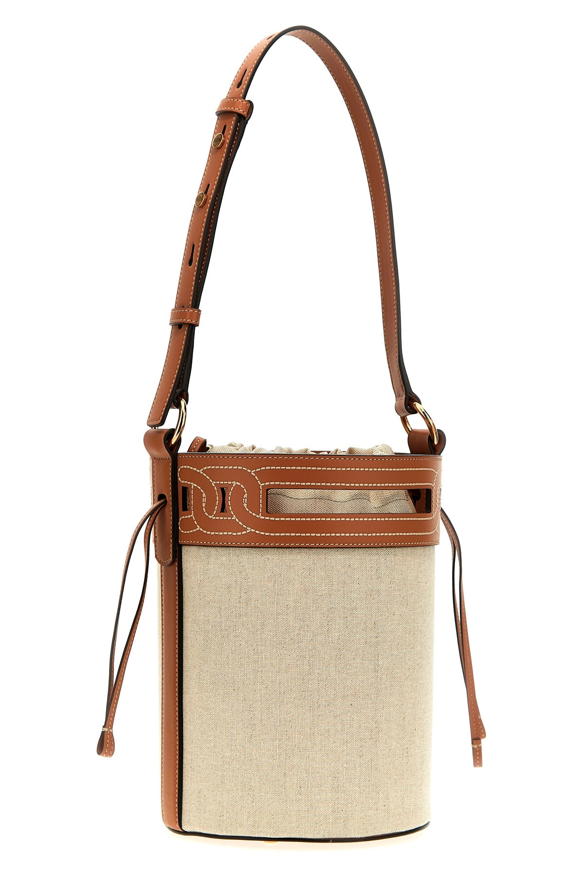 Tod's LEATHER CANVAS BUCKET BAG XBWKTEKT200T3902PU