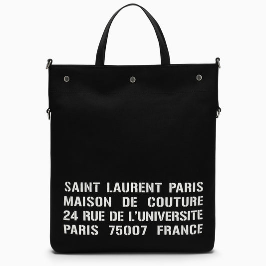 Saint Laurent North/South tote bag in black canvas 710264FAA5EN_YSL-1031