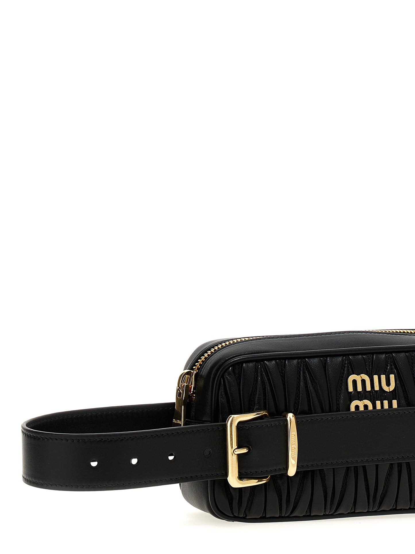 MIU MIU MATELASSÉ LEATHER CLUTCH BAG 5BF122N88F0002