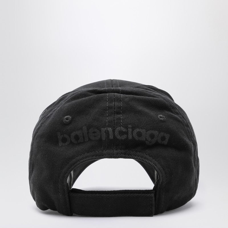 Balenciaga 3B Stencil black cotton baseball cap 794887410B2P_BALEN-1000