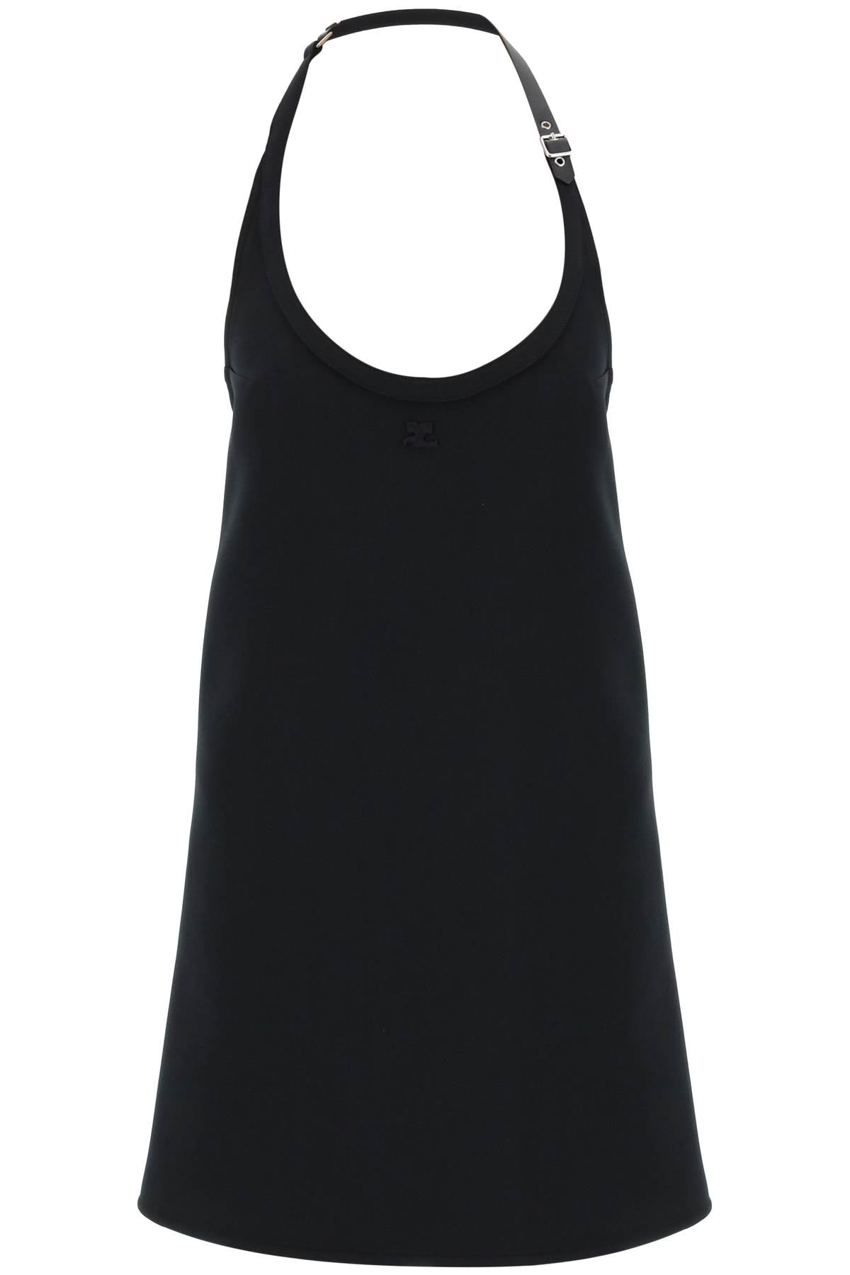 Courrèges mini dress with strap and buckle detail. 124CRO377PL00079999
