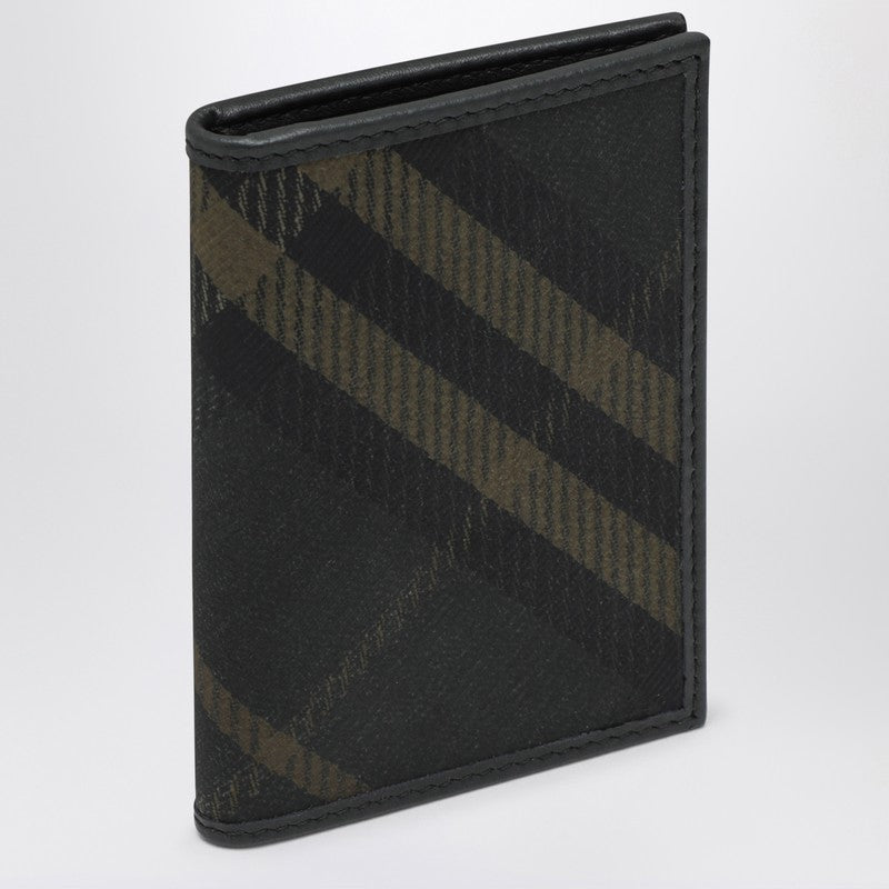 Burberry Black folding card case with Check pattern 8098456160998P_BURBE-C1479