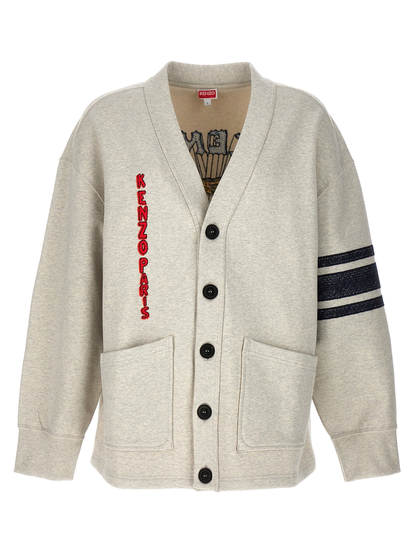 KENZO 'DRAWN VARSITY' CARDIGAN FE55SW1434ME93