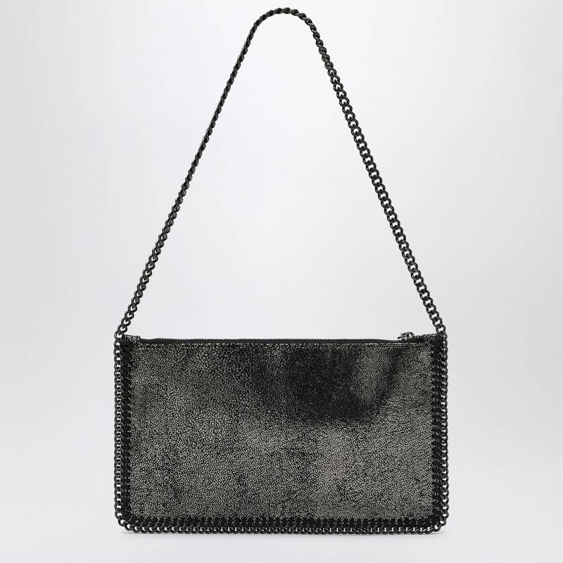 Stella McCartney Metallic ruthenium-coloured wallet bag with chain 7P0076WP0489Q_STELL-1111