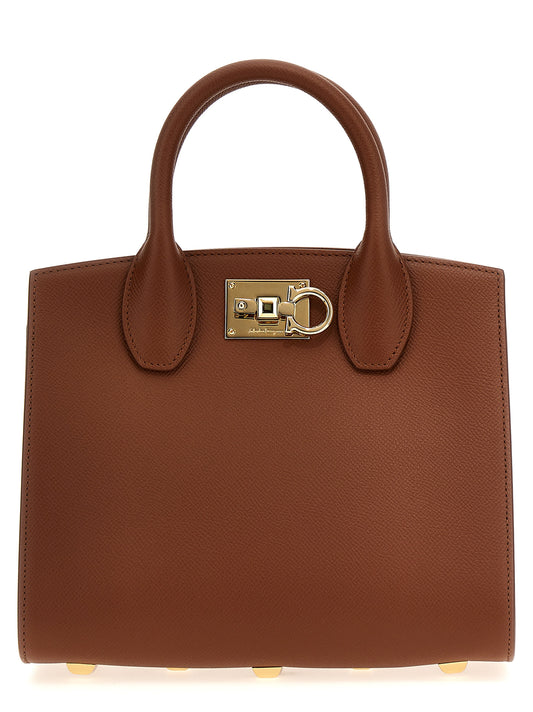 FERRAGAMO 'STUDIO BOX S' HANDBAG 774732NEWCOGNAC