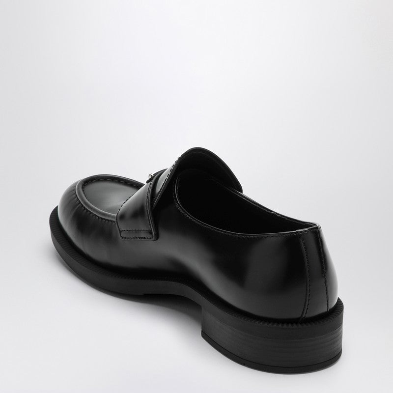 Prada Black leather loafer with logo 2DE145G000055P_PRADA-F0002