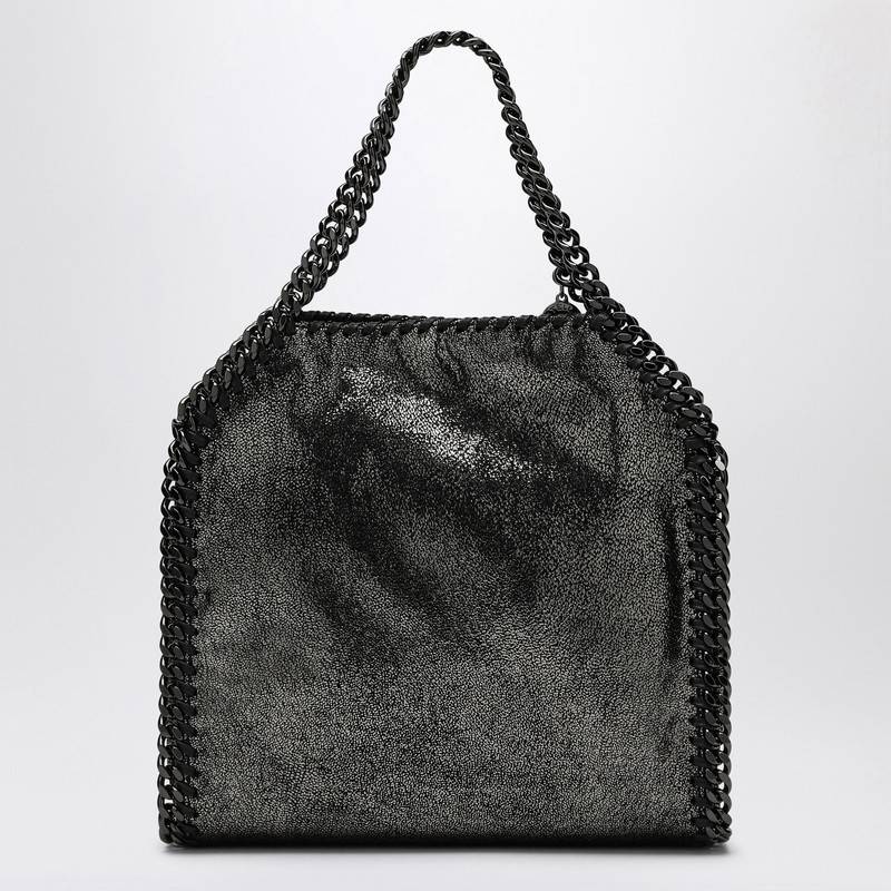 Stella McCartney Falabella mini metallic ruthenium-coloured bag 371223WP0489Q_STELL-1111