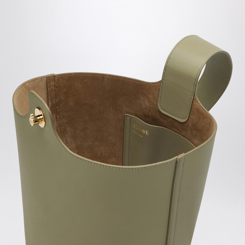 LOEWE Eucalyptus green calfskin Pebble Bucket medium bag AANBBBWX01LEP_LOEW-4787