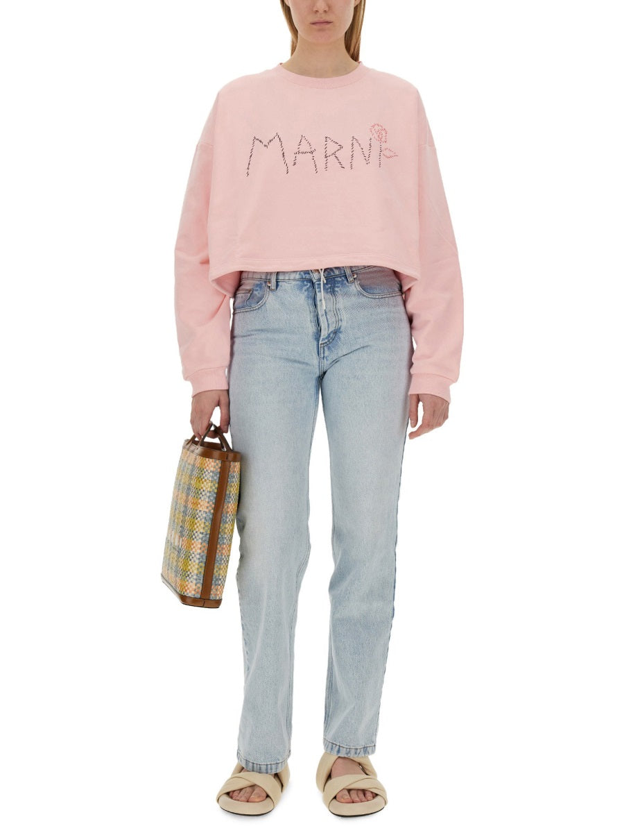 Marni SWEATSHIRT WITH LOGO FLJE0198S1UTC27500C16