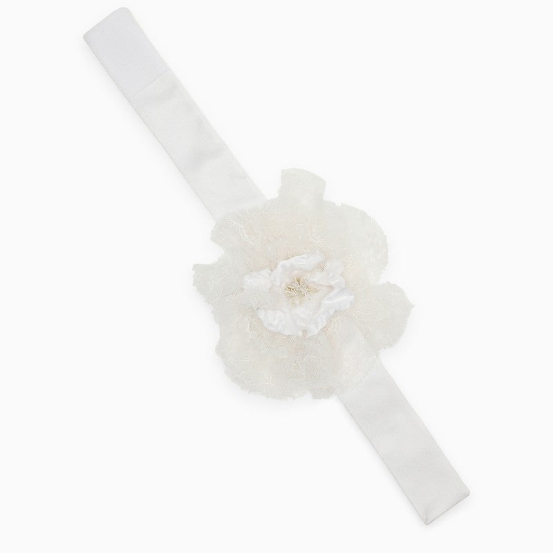 Dolce & Gabbana White choker with silk blend flower FT088RGDCH1O_DOLCE-W0001