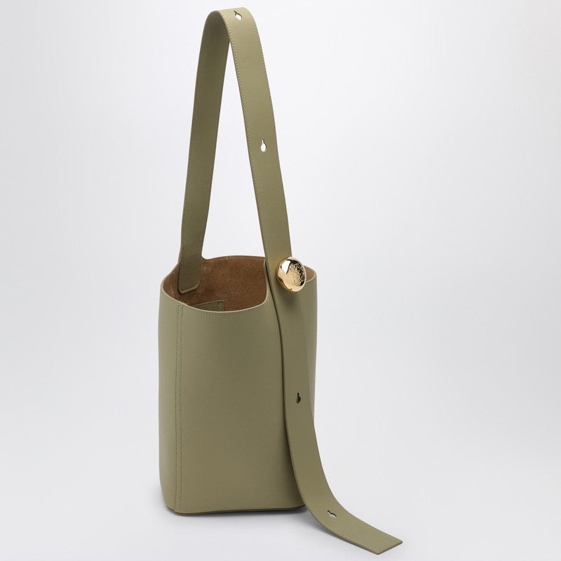 LOEWE Eucalyptus green calfskin Pebble Bucket medium bag AANBBBWX01LEP_LOEW-4787