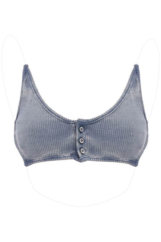 Y/Project invisible strap crop top with spaghetti 104TO003J100BLUEBLWSH