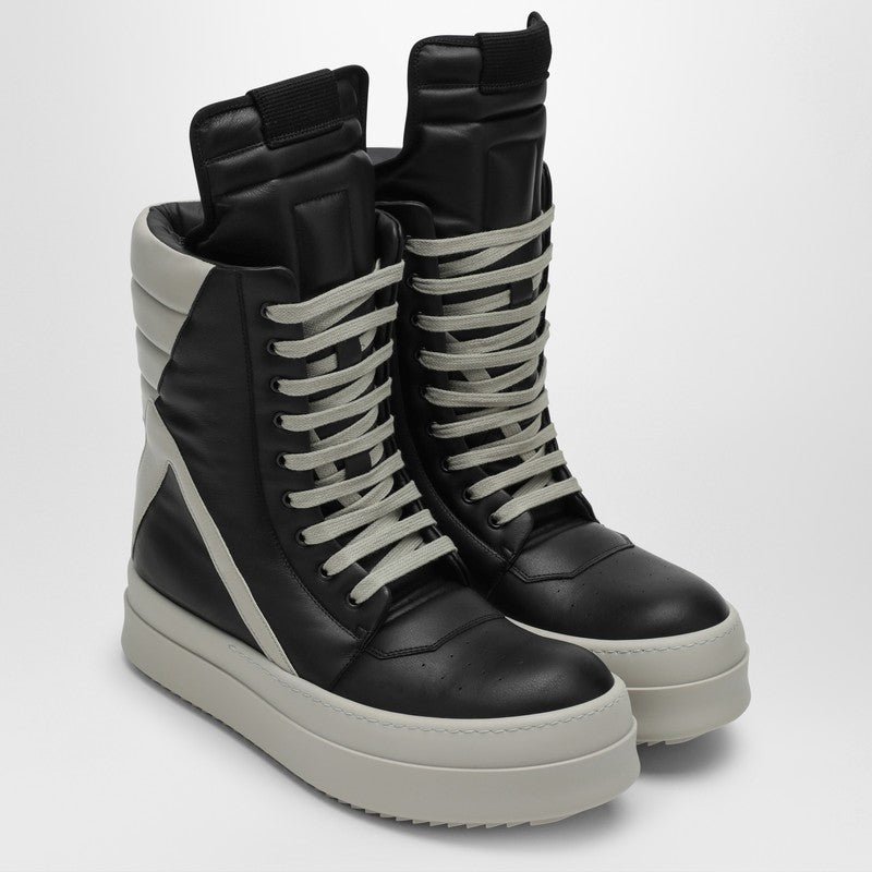 Rick Owens Geobasket black/pearl grey high sneaker RR02D6855LCOP_RICKO-988