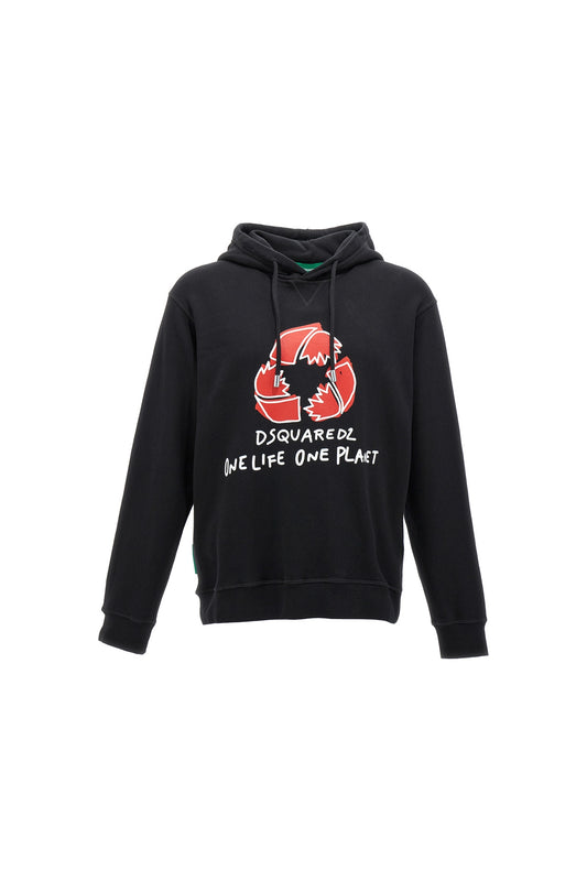 Dsquared2 ONE LIFE ONE PLANET 'RECYCLED LEAF' HOODIE S78GU0074S25591900