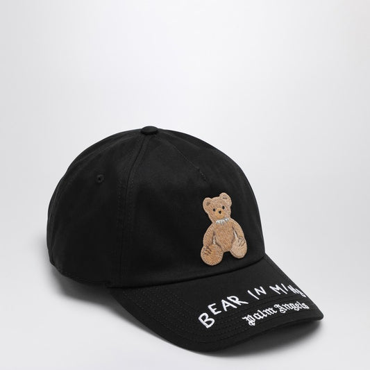 Palm Angels Black Bear baseball cap with logo PMLB108F24FAB001P_PALMA-1060