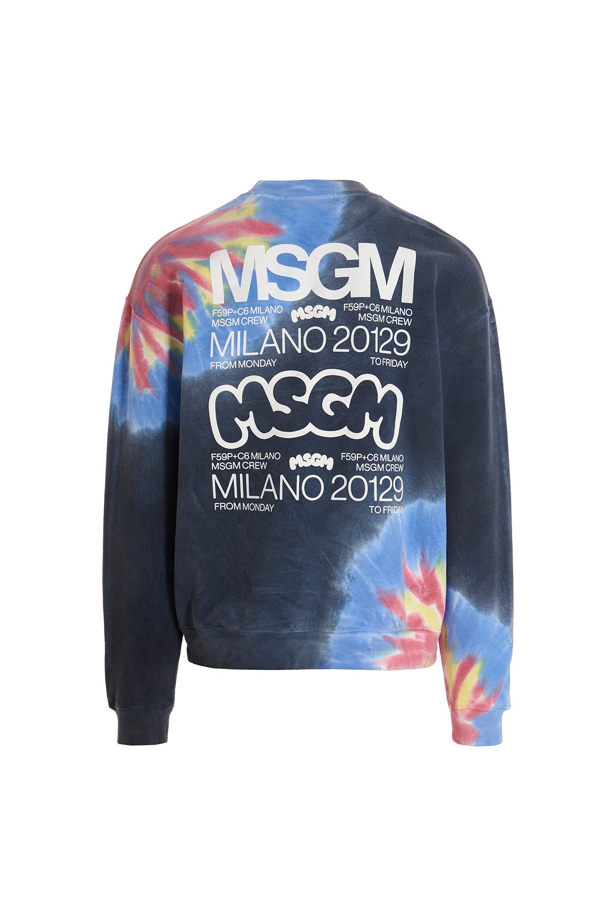 MSGM LOGO PRINT TIE DYE SWEATSHIRT BY BURRO STUDIO 3440MM9823709288