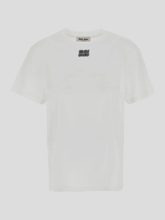 MIU MIU T-shirts and Polos White MJN50015OKF0009