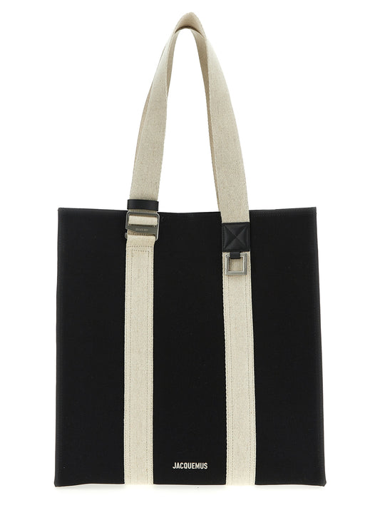 JACQUEMUS 'LE CABAS CUERDA' SHOPPING BAG 23H236BA3053137BLACK