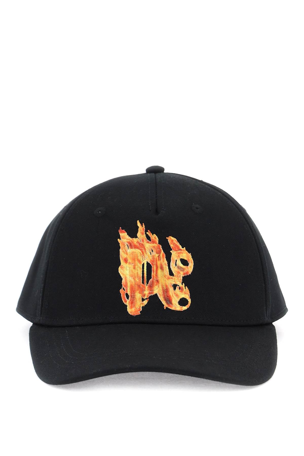 Palm Angels burning monogram baseball cap PMLB094R24FAB0081076