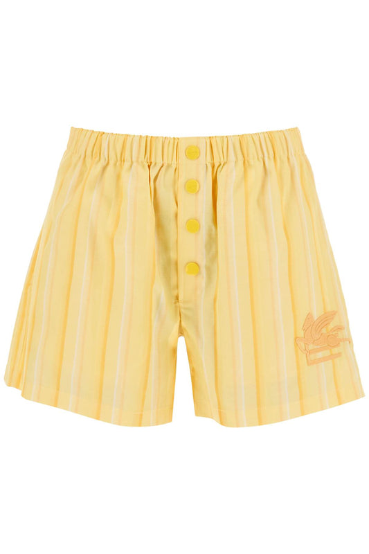 ETRO striped shorts with logo embroidery 1225216660700