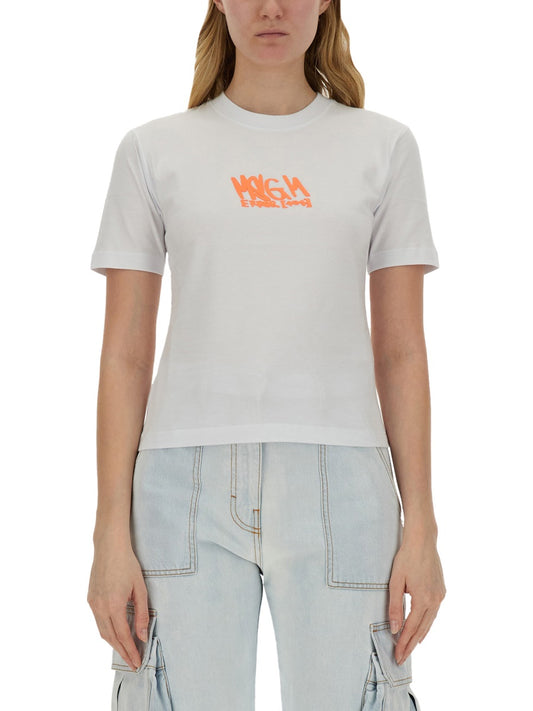 MSGM T-SHIRT WITH LOGO 3641MDM11624700201A