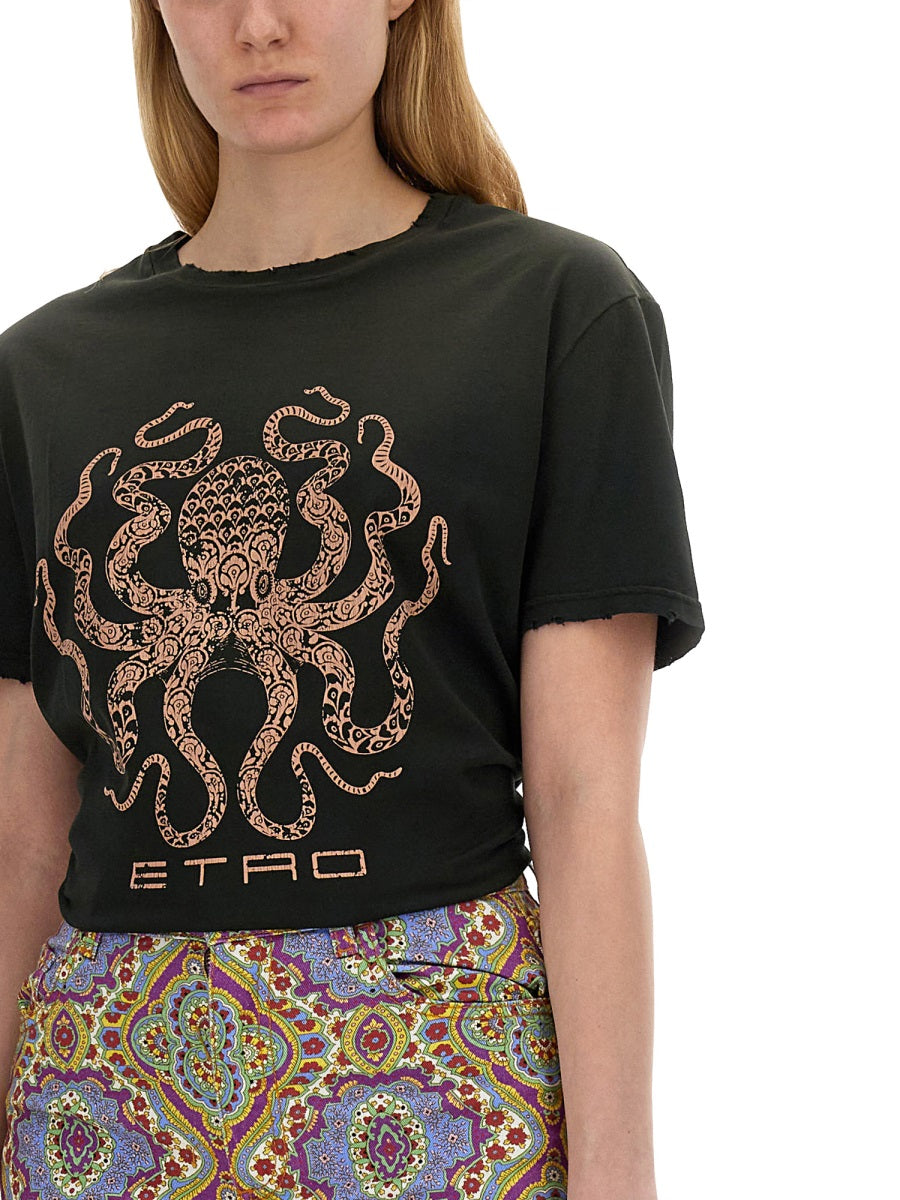 ETRO LOGO PRINT T-SHIRT WRJB0006AJ212N0000