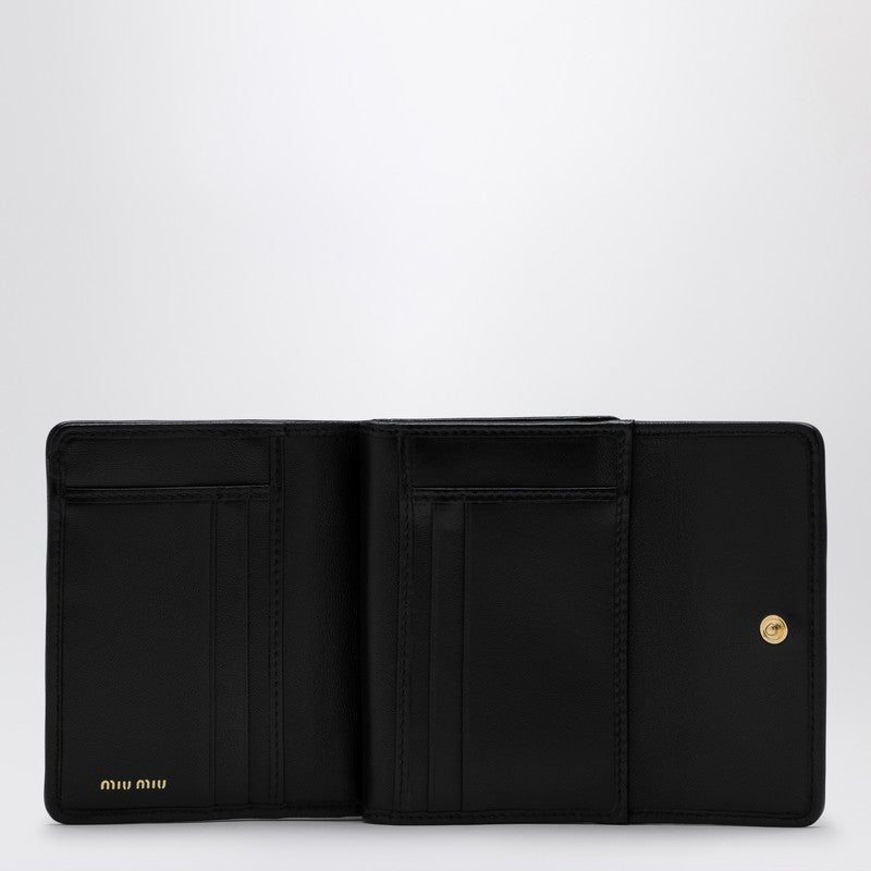 MIU MIU Black matelassé leather small wallet 5ML0022FPPP_MIU-F0002