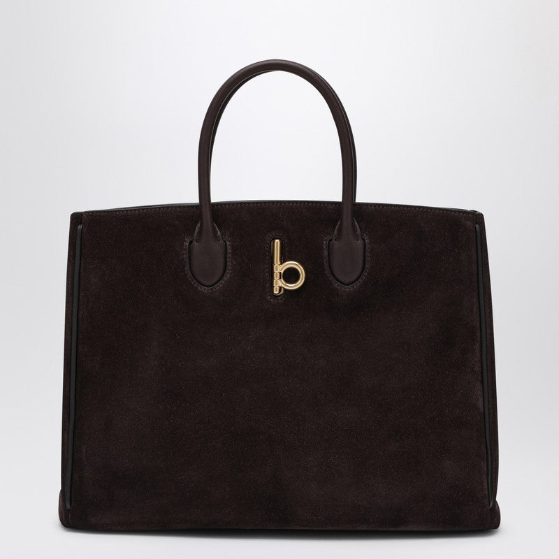 Burberry Rocking Horse medium brown suede tote 8094491158524P_BURBE-A1276