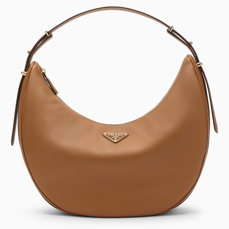 Prada Arqué caramel large leather shoulder bag 1BC212OVO2CYSO_PRADA-F03BH