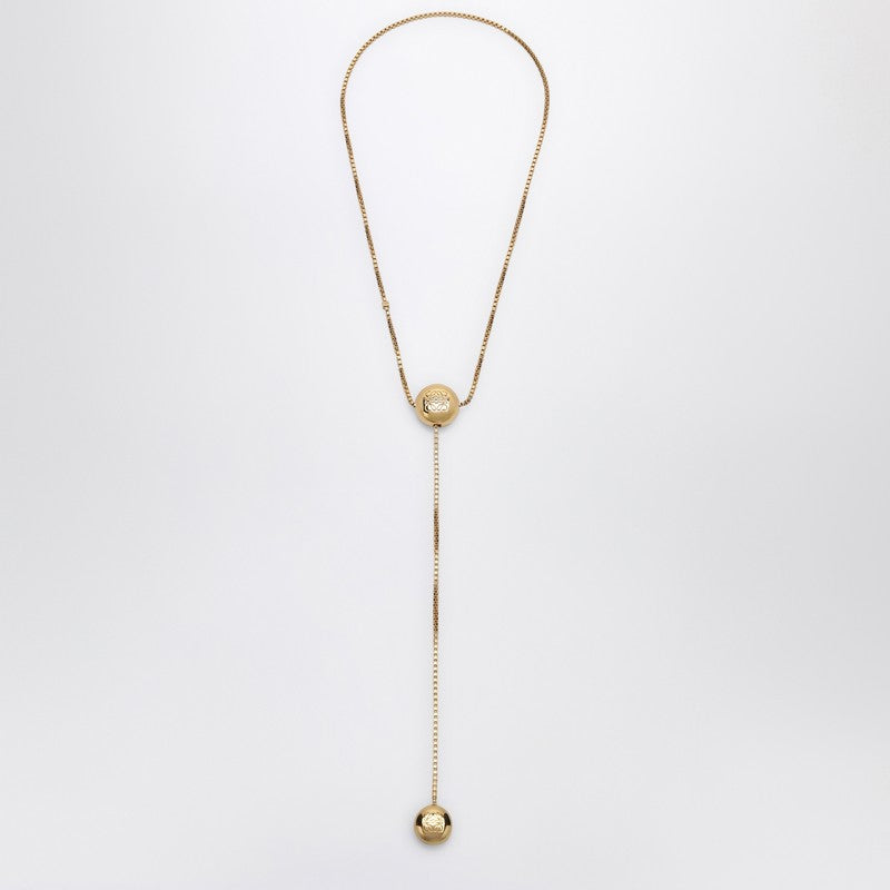 LOEWE Gold-plated Anagram Pebble necklace JANB241X02METP_LOEW-8130