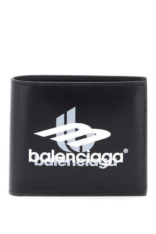 Balenciaga bi-fold wallet with layered sports logo