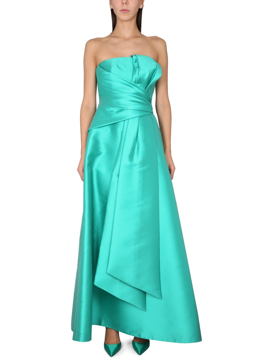 ALBERTA FERRETTI MIKADO BUSTIER DRESS 044316200382