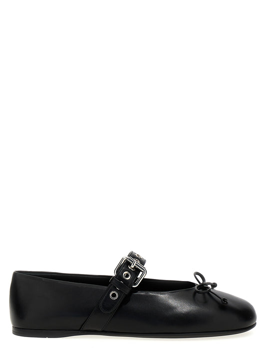 MIU MIU Black leather ballerinas 5F210EF005070F0002