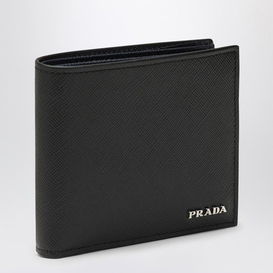 Prada Black/blue Saffiano wallet with logo 2MO5132FPJP_PRADA-F0G52