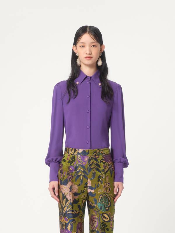 Valentino Garavani Shirts Purple 6B3AB7A51MHR1B