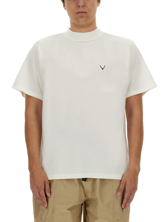 South2 West8 T-SHIRT WITH LOGO OT612A-WHITE