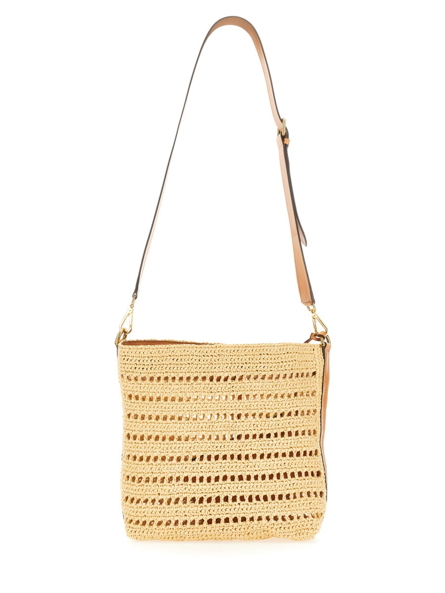 ETRO PERFORATED RAFFIA SHOULDER BAG 1P01090240800