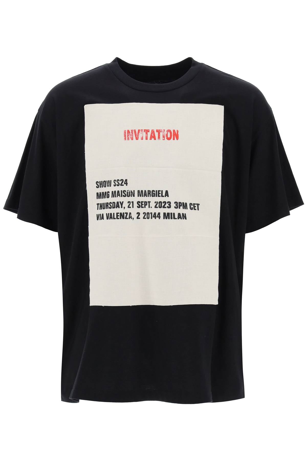 MM6 Maison Margiela invitation print t-shirt with SH2GC0006S23588900