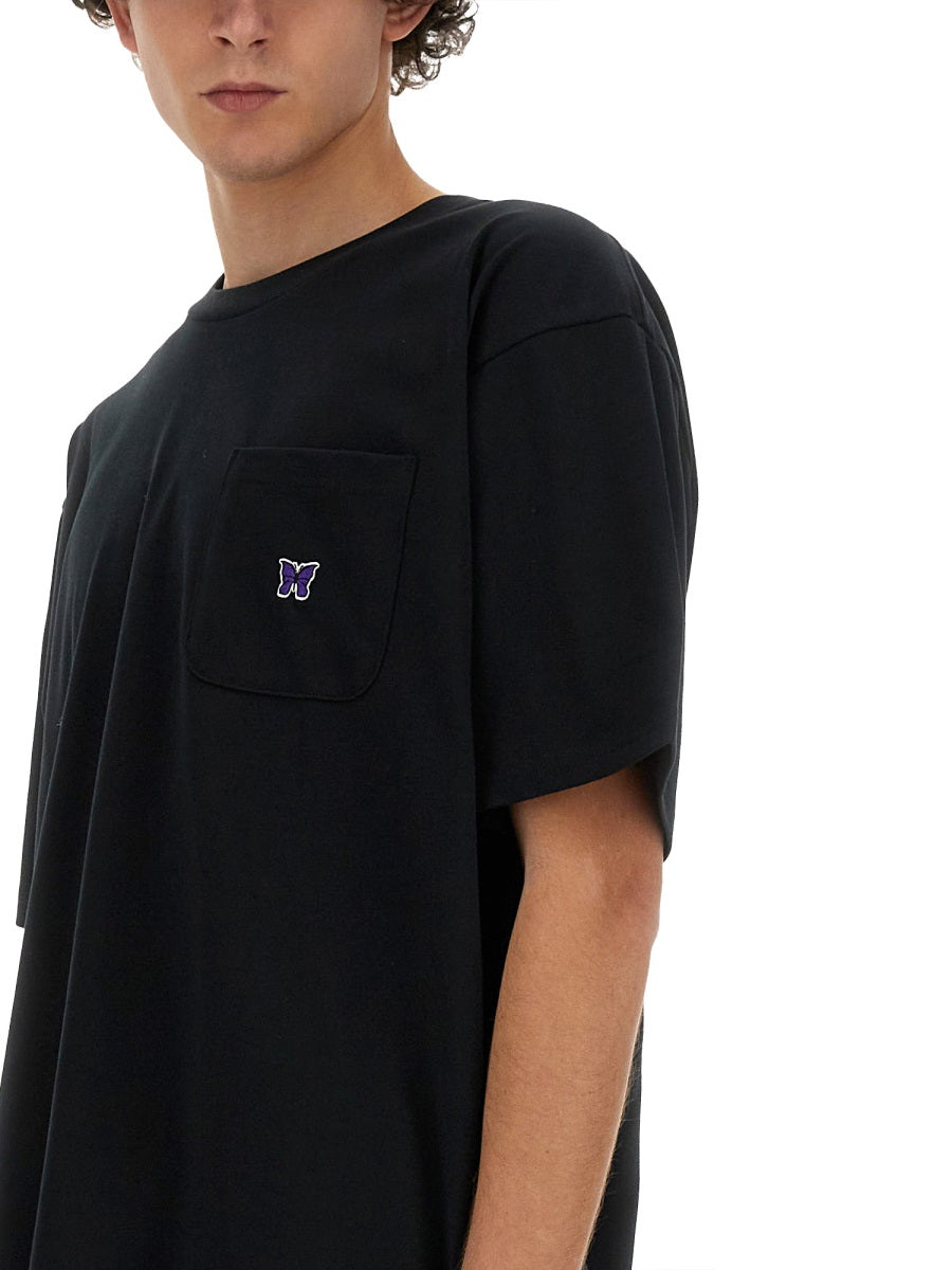 Needles T-SHIRT WITH LOGO OT262C-BLACK