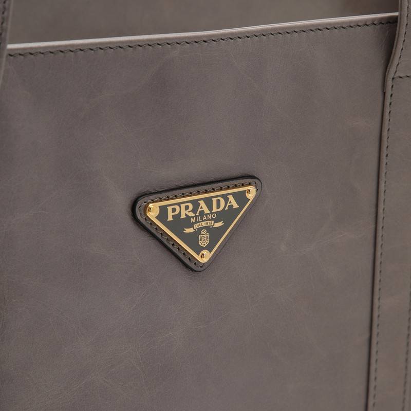 Prada Large grey leather shopping bag 1BG460OON2CYRQ_PRADA-F03SF