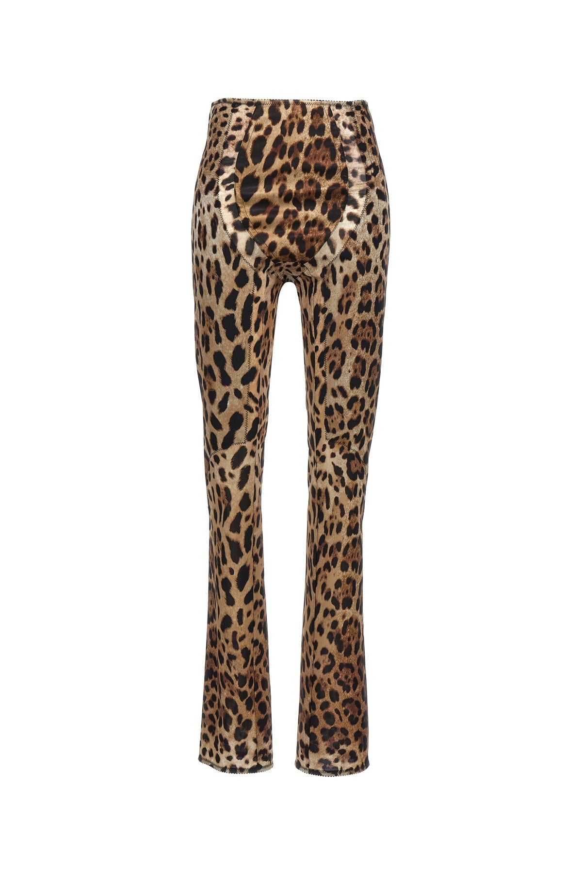 Dolce & Gabbana LEOPARD PRINT MARQUISETTE PANTS FTCXKTFSSF7HY13M