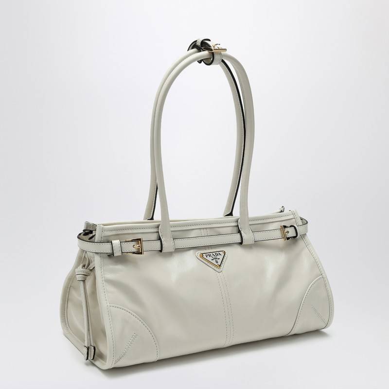 Prada Medium white leather handbag 1BA426MOO2CYRQ_PRADA-F0PG7